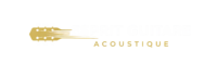 Logo de guitare acoustique stylisé