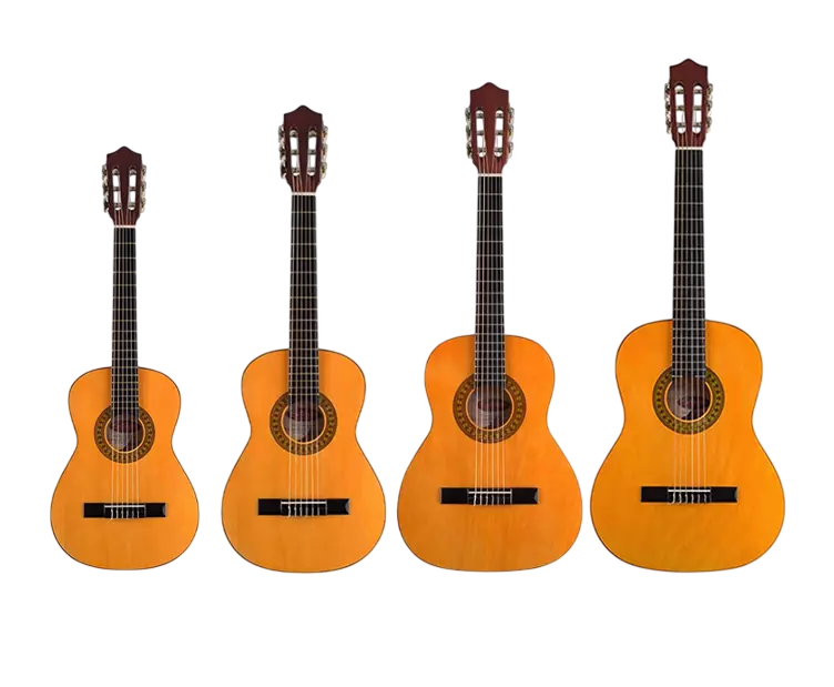 Quatre guitares enfant de tailles différentes
